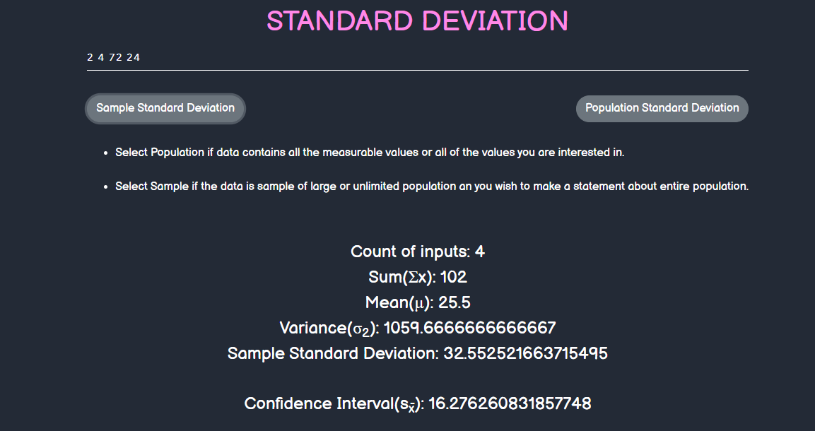 deviation